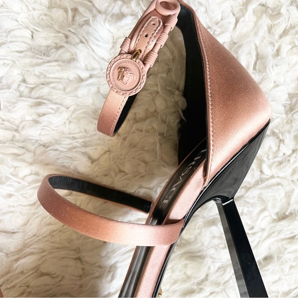 Versace | 3 Strap Satin Sandal - Picture 5 of 8